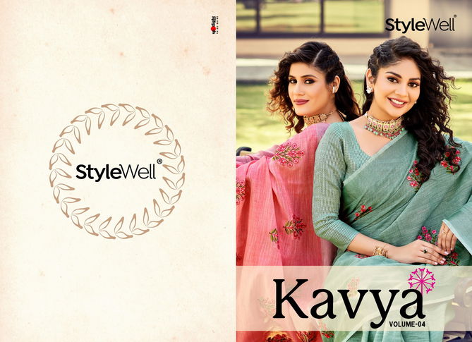 Kavya Vol 4 Fancy Wholesale Party Wear Sarees Catalog